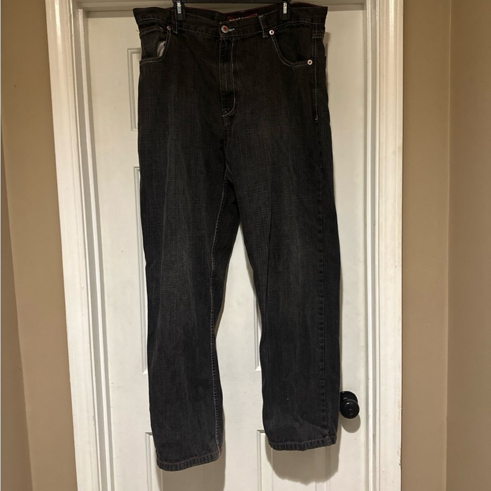 Y2K Evolution In Design Jeans Embroidered Baggy Hip Hop Streetwear Size 40x34